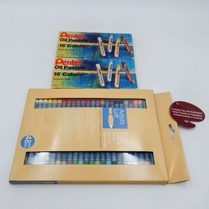 Pentel Oil Pastels PHN-16 2 Boxes Of 16 Artist's Loft 48 Oil Pastels Fundamental